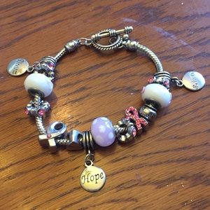 Breast Cancer Awareness bracelet.